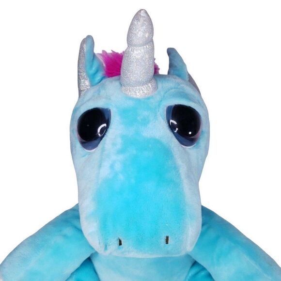 Little Peepers Russ Big Eyes Unicorn Blue Pink Silver Twinkle Large 20" - Picture 2 of 8